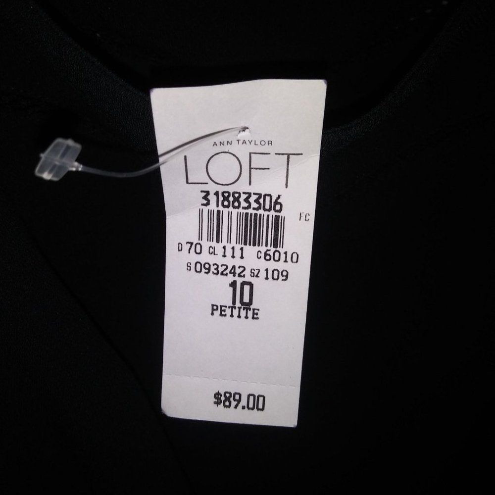 Ann Taylor Loft Petites Black Night Out Dress Size 10P  NWT - Picture 5 of 5
